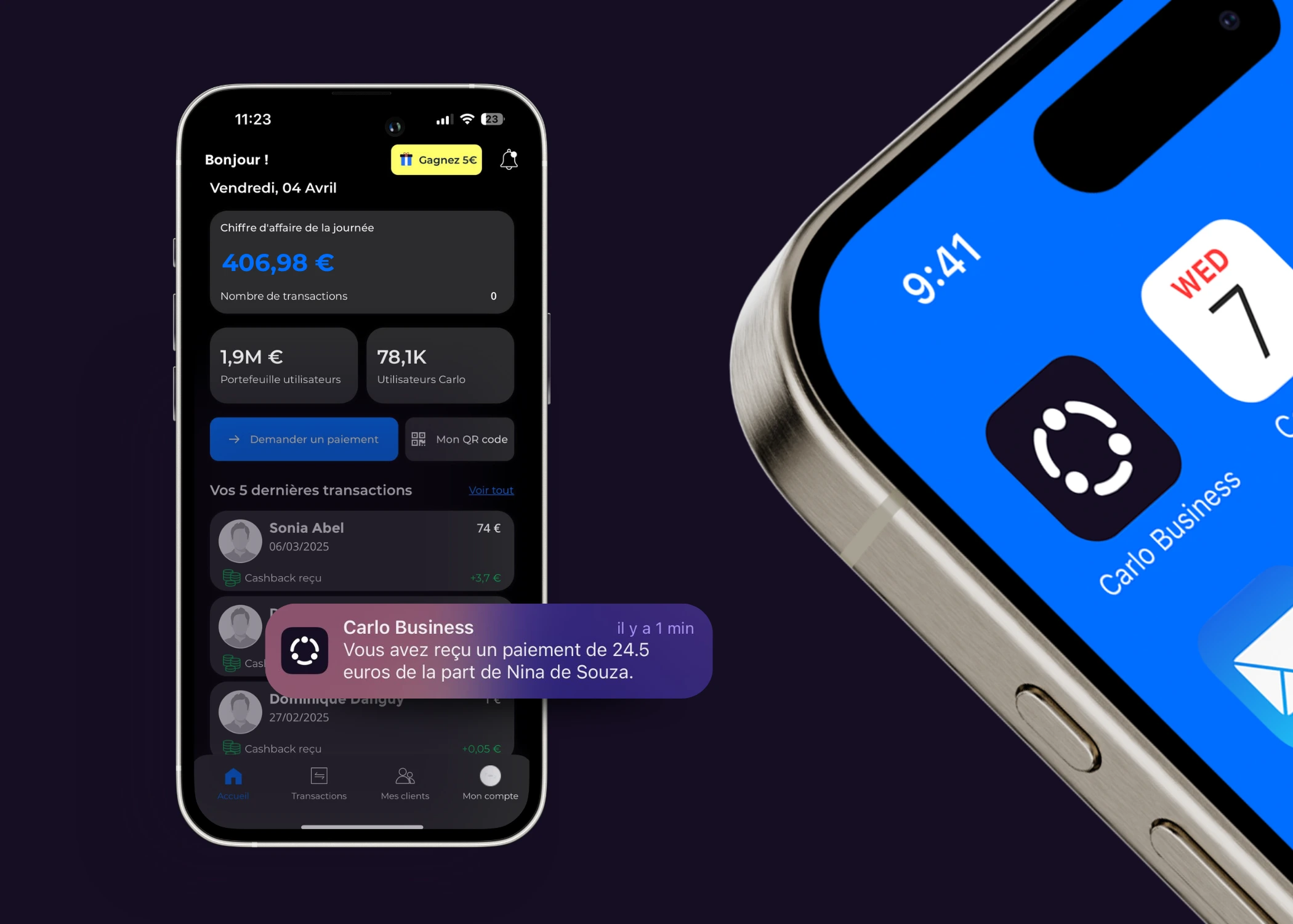 Carlo Business App enseignes
